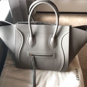 Celine Calfskin Medium Leather Phantom Tote
